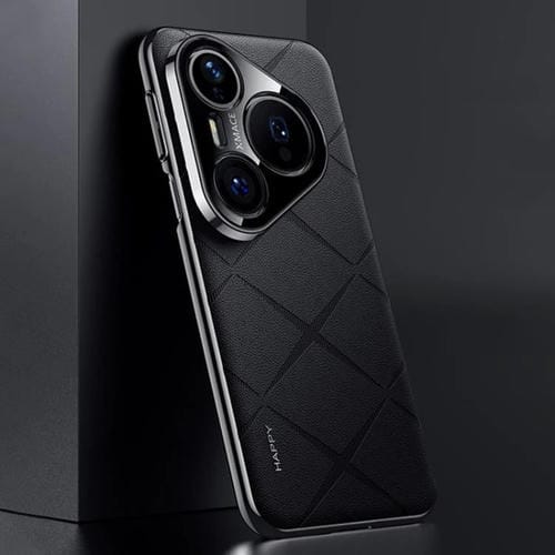 Funda de cuero lisa para Huawei Pura 80 Pro Ultra 5G (negro)