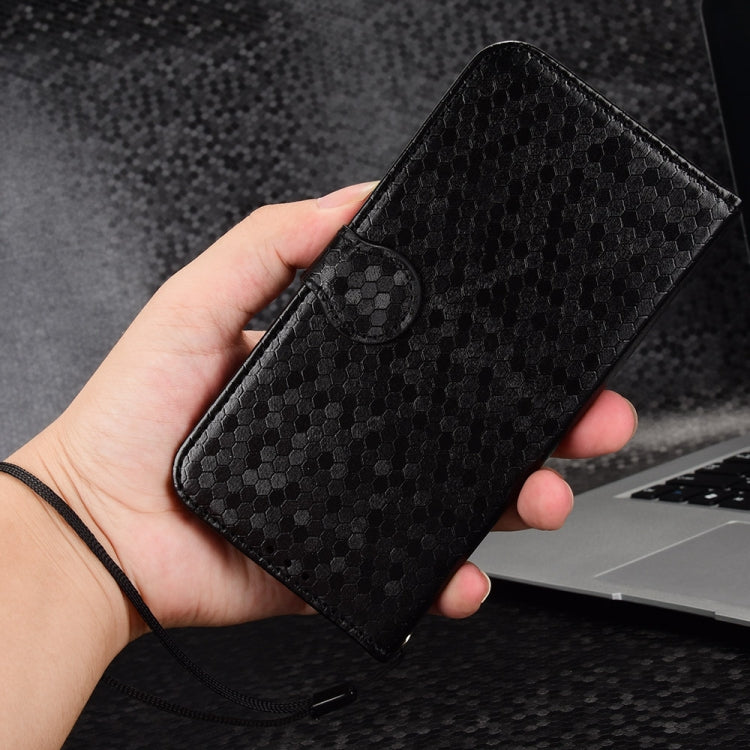 Funda de Cuero con Textura de Puntos de Panal para Huawei Nova 13 Pro 5G (Negra)