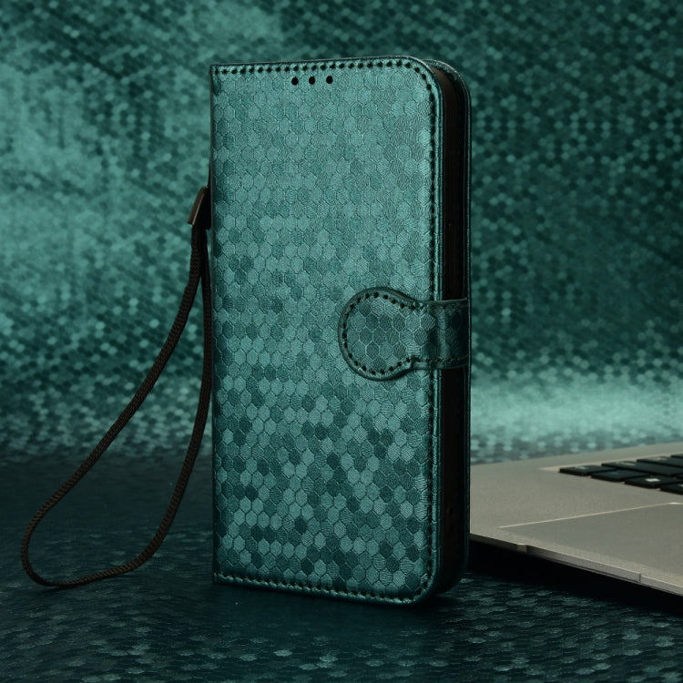 Funda de Cuero Huawei Nova 13 Pro 5G Textura Puntos Panal (Verde)