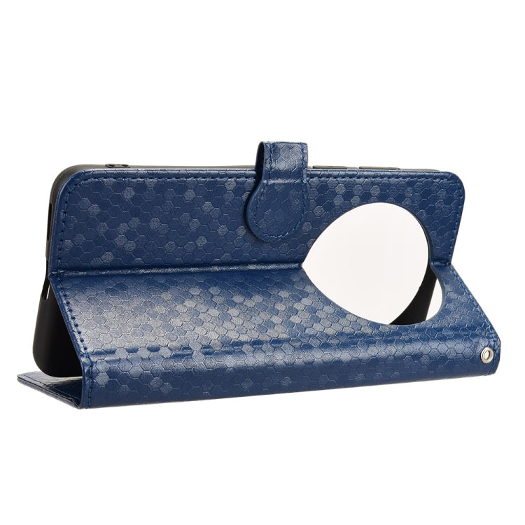 Funda de Cuero con Textura Panal para Huawei Mate 70 Pro/70 Pro+ (Azul)