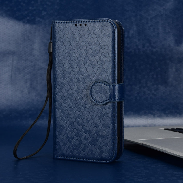 Funda de Cuero con Textura de Puntos Panal para Huawei Mate 70 (Azul)