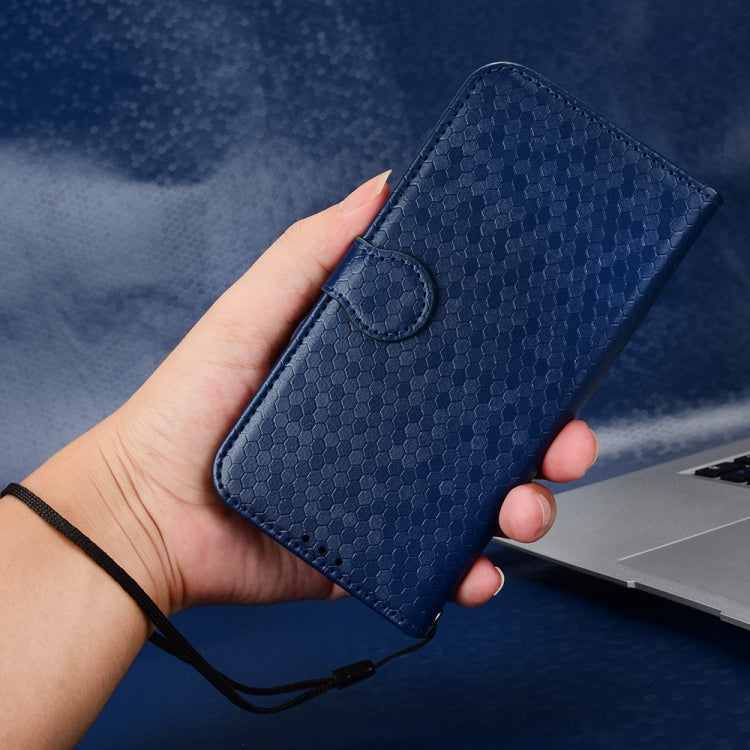 Funda de Cuero con Textura de Puntos Panal para Huawei Mate 70 (Azul)