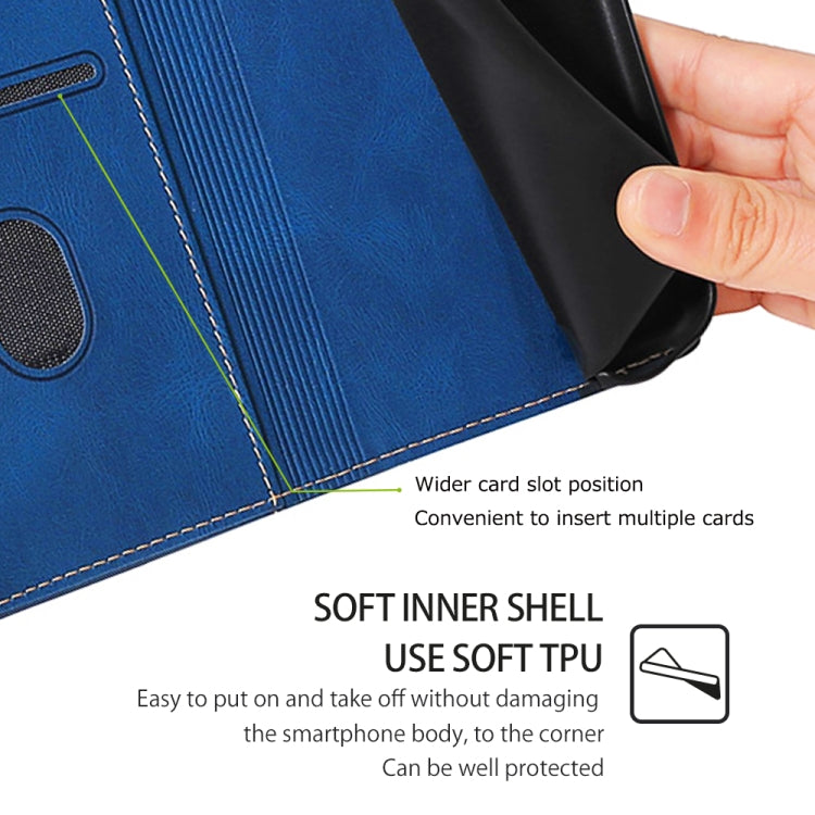 Funda de Cuero con Hebilla Magnética para Teléfono Itel A50C 4G (Azul)