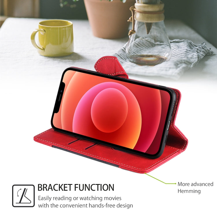 Funda de Cuero con Hebilla Magnética para Teléfono Itel A50C 4G (Rojo)