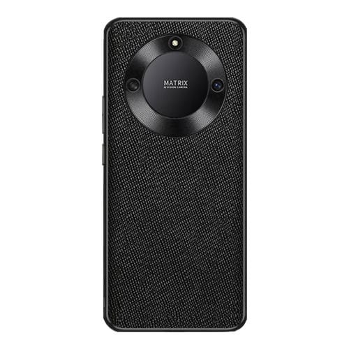 Funda para Honor X40 de Cuero PU con Textura Cruzada (Negro)