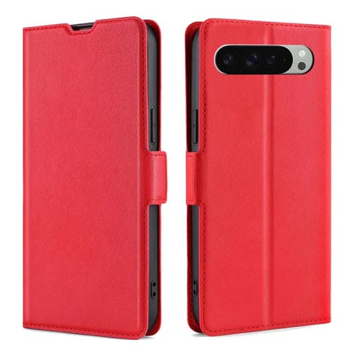 Funda de Cuero con Tapa Horizontal y Hebilla Lateral para Google Pixel 9 Pro Xl (Rojo)