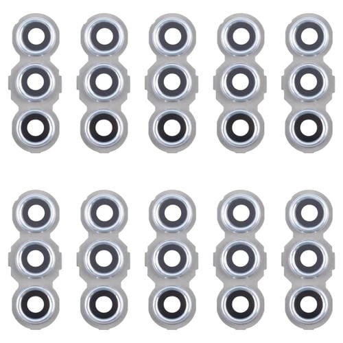 Rückseitige Kameraglasabdeckung Samsung Galaxy M55 SM-M556 (10 Stück) (Silber)