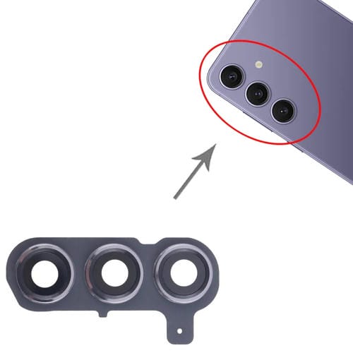 Cubierta de Lente de Cámara Trasera Samsung Galaxy S24+ SM-S926B (10 Piezas) (Plateada)
