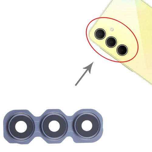 Tampa da Lente da Câmara Traseira Samsung Galaxy A35 SM-A356B (10 Peças) (Azul)