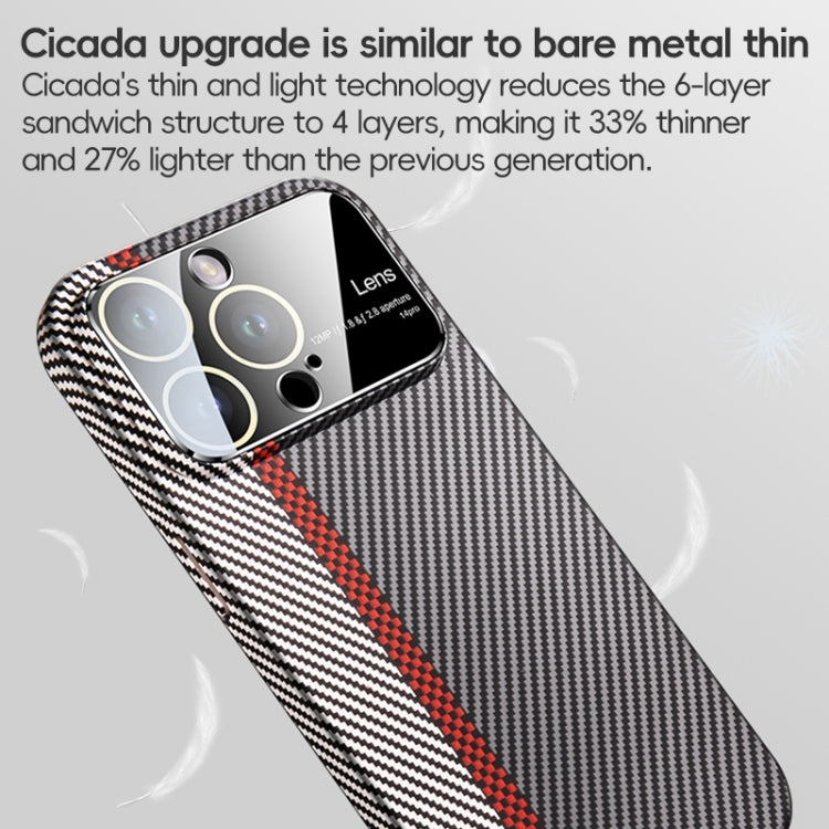Funda para Teléfono iPhone 15 Fibra de Carbono a Prueba de Golpes con Ventana Grande (Azul Púrpura) - MOVILSTORE