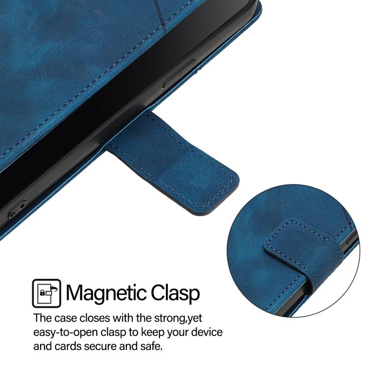 Funda de piel con relieve para Infinix Smart 10 4G / Tecno Pop 10 (azul)