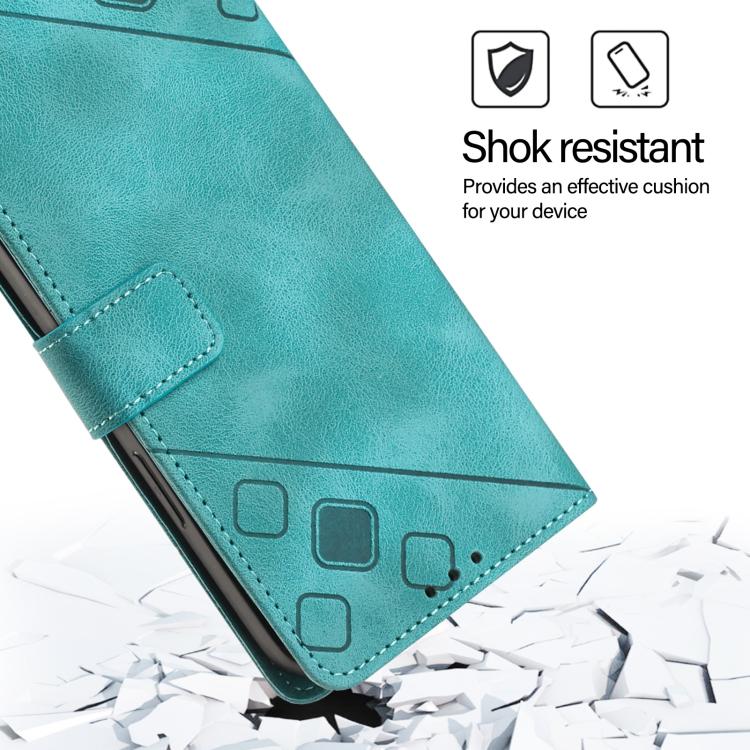 Funda de piel con relieve para Infinix Smart 10 4G / Tecno Pop 10 (verde)