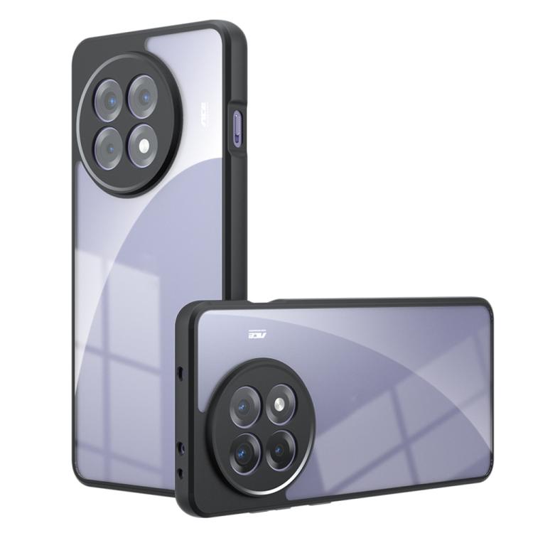 Funda híbrida TPU y PC para OnePlus Ace 5/5 Pro con orificio preciso (Transparente)
