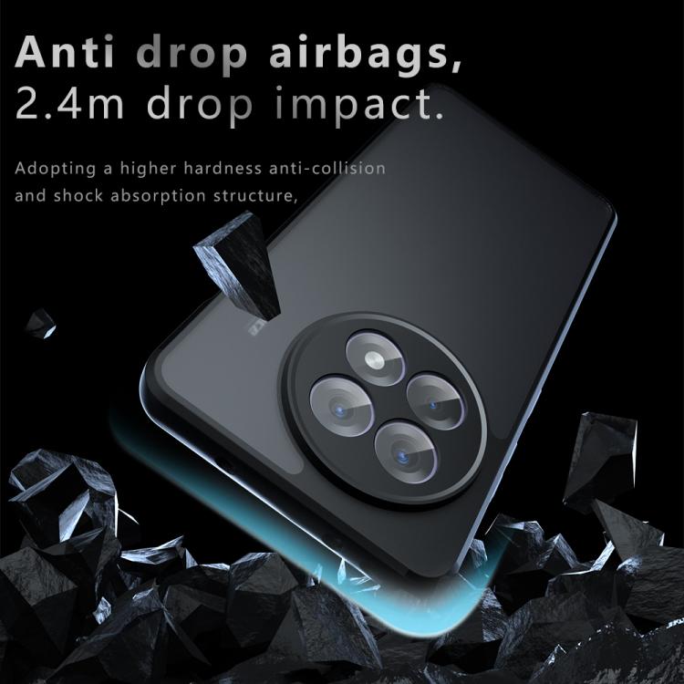 Funda híbrida TPU y PC para OnePlus Ace 5/5 Pro con orificio preciso (Transparente)
