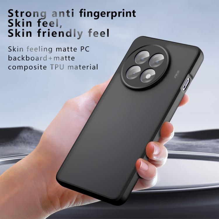 Funda híbrida TPU y PC para OnePlus Ace 5/5 Pro con orificio preciso (Transparente)