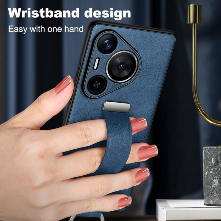 Funda Híbrida Sulada para Huawei Nova 12 / Nova 13 con Textura de Cuero y Protección Antigolpes (Rojo)