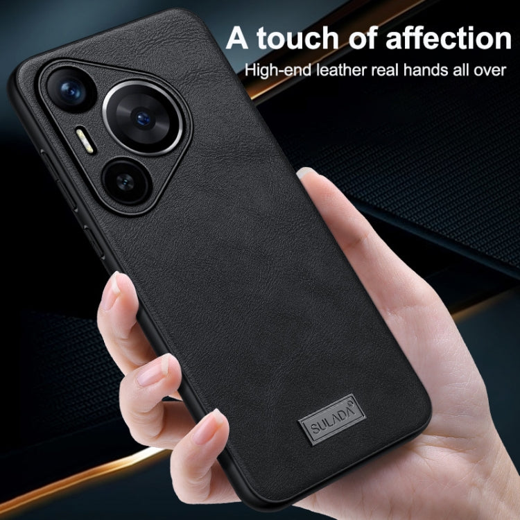 Funda de Cuero Híbrido Sulada para Huawei Mate 70 Pro y Mate 70 Pro+ a Prueba de Golpes (Rojo)