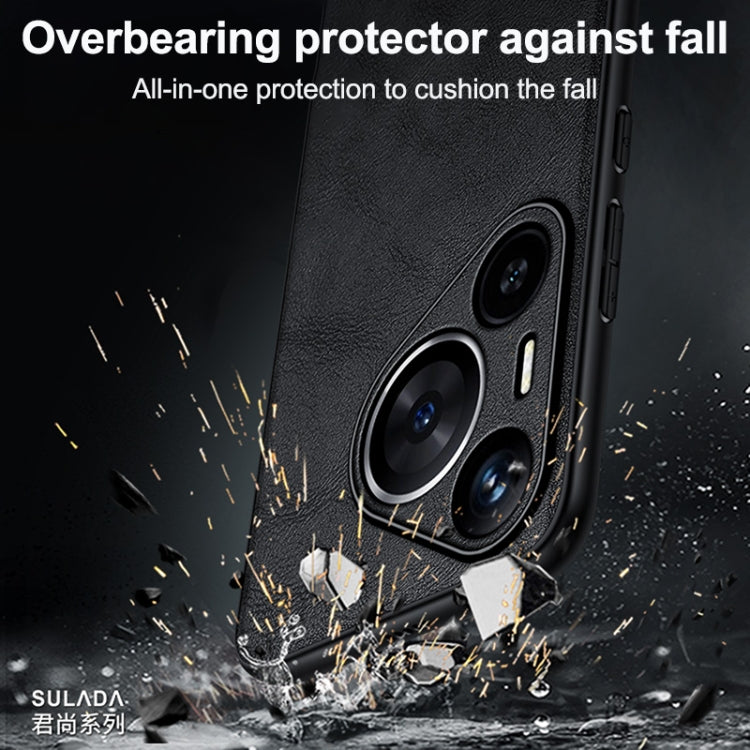 Funda de Cuero Híbrida TPU para Huawei Mate 70 Sulada (Marrón) a Prueba de Golpes Hecha a Mano