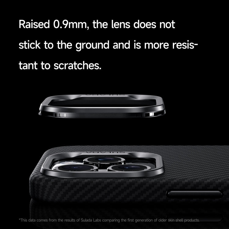Funda para Teléfono Sulada 600D Kevlar Texture para iPhone 15 a Prueba de Golpes (Negro) - MOVILSTORE