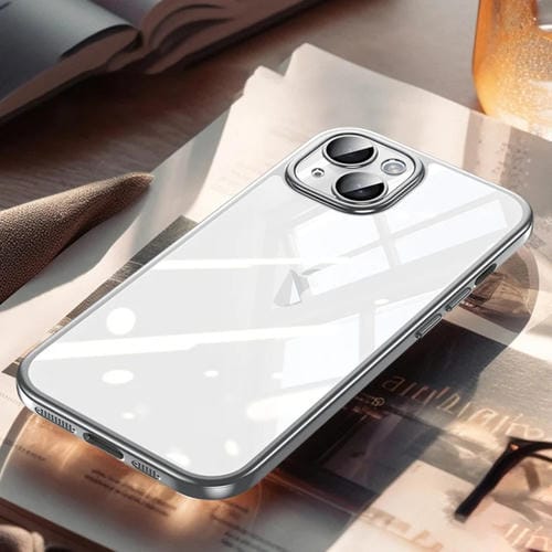 Funda para iPhone 15 Sulada Galvanoplastia Frosted PC + TPU a Prueba de Golpes (Plata) - MOVILSTORE