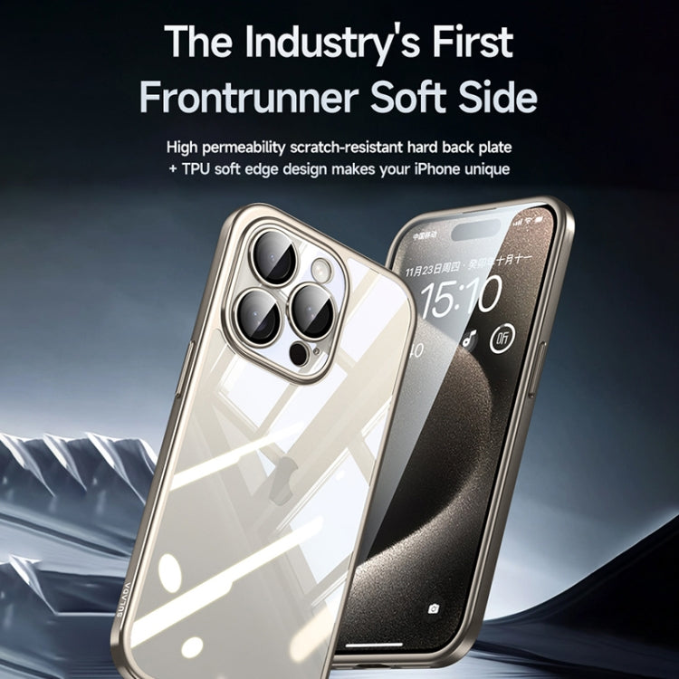 Funda para iPhone 15 Sulada Galvanoplastia Frosted PC + TPU a Prueba de Golpes (Gris) - MOVILSTORE