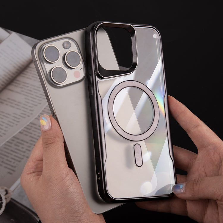 Funda para iPhone 15 Blade Magsafe Magnética Transparente para Teléfono para PC (Púrpura) - MOVILSTORE