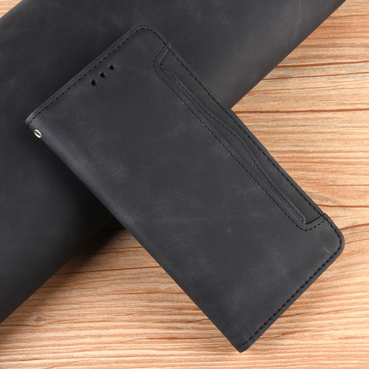 Funda de Piel con Textura de Becerro y Ranuras para Tarjetas para Huawei Mate 70 (Negra)