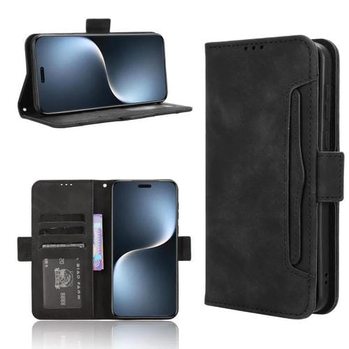 Funda de Piel Textura Becerro con Ranuras para Tarjetas para Honor Magic7 Pro (Negra)