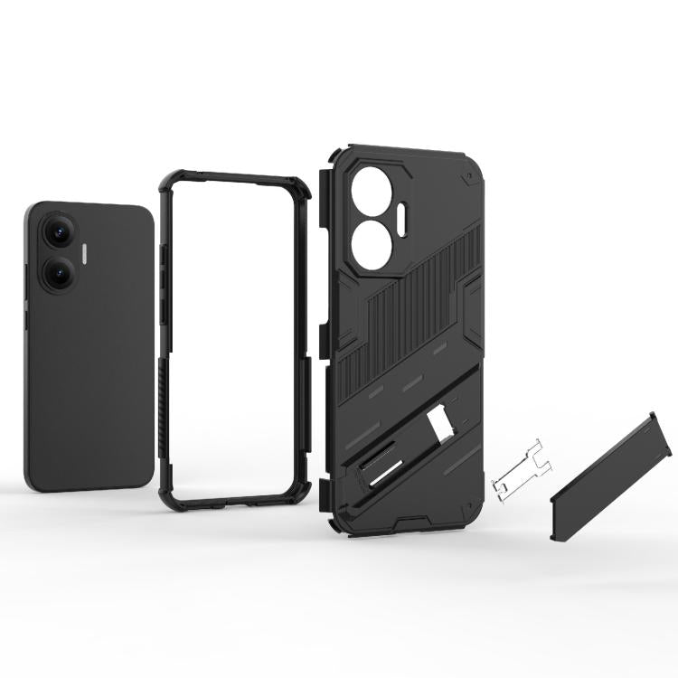 Funda 2 en 1 de PC + TPU con soporte para Redmi Turbo 4 Pro Punk Armor (negra)