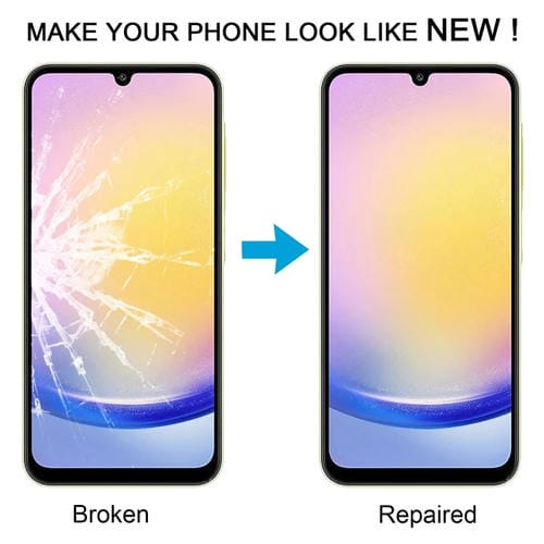 Lente de Cristal Exterior Samsung Galaxy A25 5G SM-A256B con Adhesivo OCA