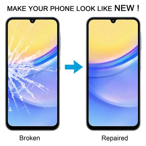 Glass Lenses Samsung Galaxy A15 4G SM-A155F Front Screen with OCA (10 Pieces)