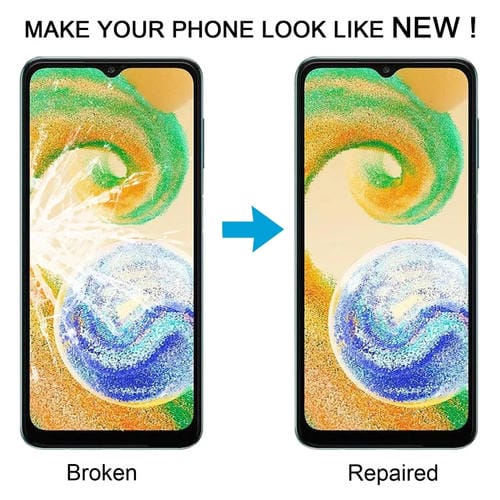 Obiettivo in vetro Schermo esterno anteriore Samsung Galaxy A04s SM-A047F con adesivo OCA