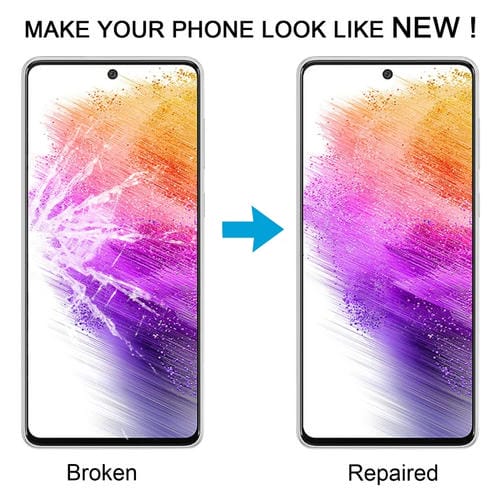 Lente de Cristal Pantalla Samsung Galaxy A73 SM-A736B com Adesivo OCA (10 Peças)