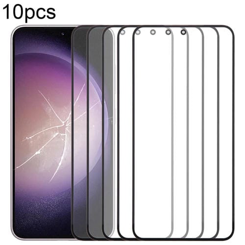 Outer Glass Lens Screen for Samsung Galaxy S23 SM-S911B with OCA Adhesive - (10 Pieces)