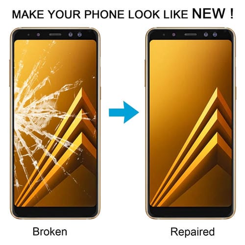 Lente de Vidro Exterior Samsung Galaxy A8 SM-A530F com Adesivo OCA - (10 Peças)