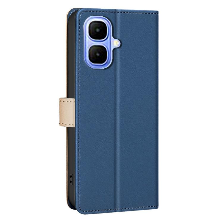 Funda de cuero antirrobo RFID a juego para Infinix Smart 10 4G (azul)