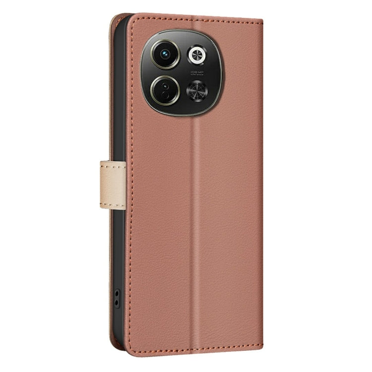 Funda de Cuero Antirrobo con Protección RFID para Tecno Pova 6 Neo 5G y Spark 30 5G (Marrón)