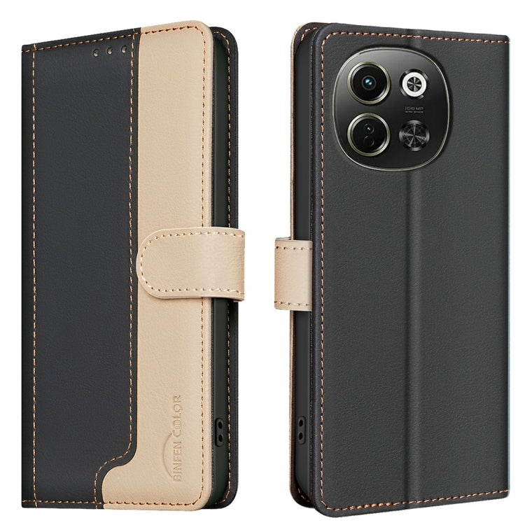 Funda de Cuero Antirrobo con Protección Rfid para Tecno Pova 6 Neo 5G y Spark 30 5G (Negro)