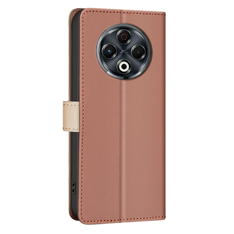 Funda de Cuero Antirrobo con Protección RFID para Teléfono Tecno Spark 30 4G (Marrón)