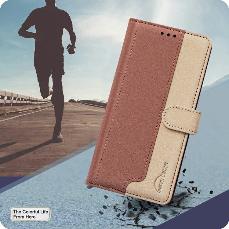 Funda de Cuero Antirrobo con Protección RFID para Teléfono Tecno Spark 30 4G (Marrón)