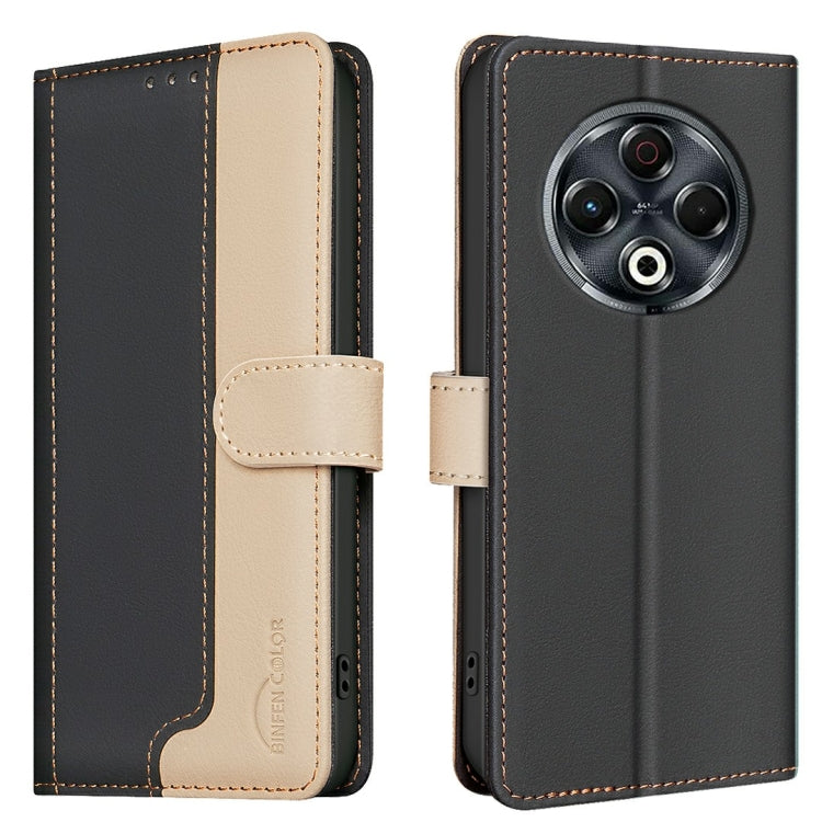 Funda de Cuero Antirrobo con Protección Rfid para Teléfono Tecno Spark 30 4G (Negro)
