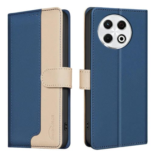 Funda de Cuero Antirrobo con Protección Rfid para Teléfono Tecno Spark 30 Pro 4G (Azul)