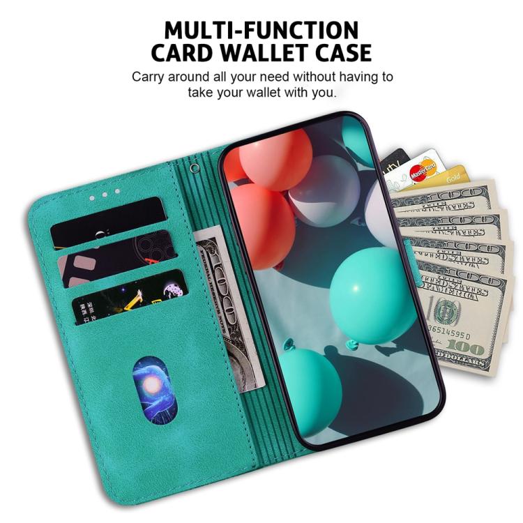 Funda de cuero con relieve de siete formas para Redmi A5 4G (171,7 mm) (verde)