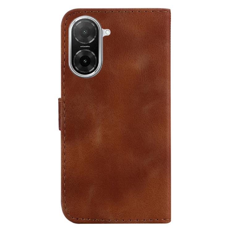 Funda de cuero con relieve de siete formas para Redmi A5 4G (171,7 mm) (marrón)
