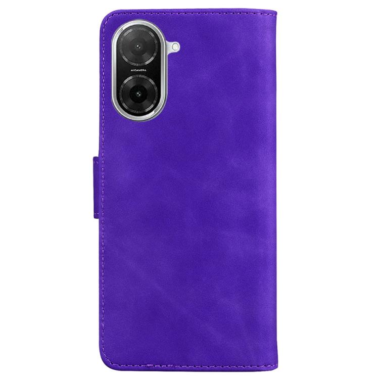 Funda de cuero con tapa para Redmi A5 4G (171,7 mm), color puro y tacto suave (morado)