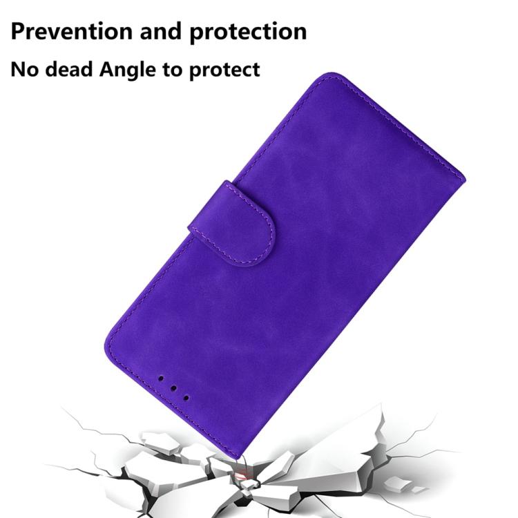Funda de cuero con tapa para Redmi A5 4G (171,7 mm), color puro y tacto suave (morado)