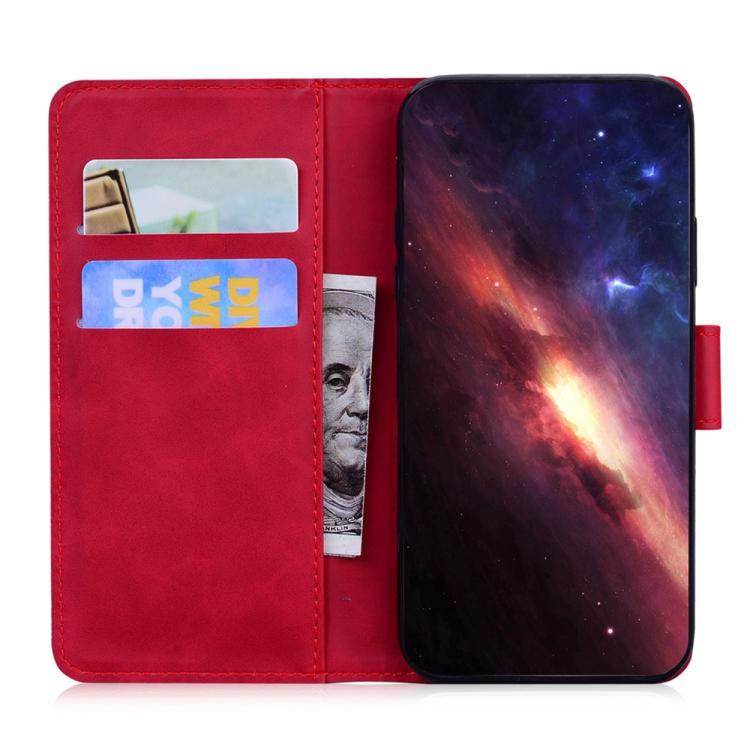 Funda de cuero con tapa para Redmi A5 4G (171,7 mm), color puro y tacto suave (rojo)