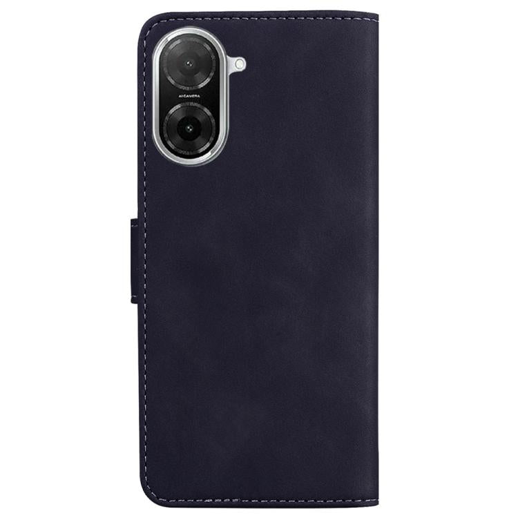 Funda de cuero con tapa para Redmi A5 4G (171,7 mm), color puro y tacto suave (negro)