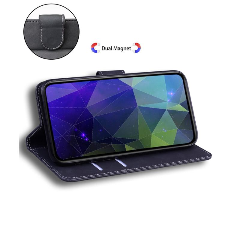 Funda de cuero con tapa para Redmi A5 4G (171,7 mm), color puro y tacto suave (negro)