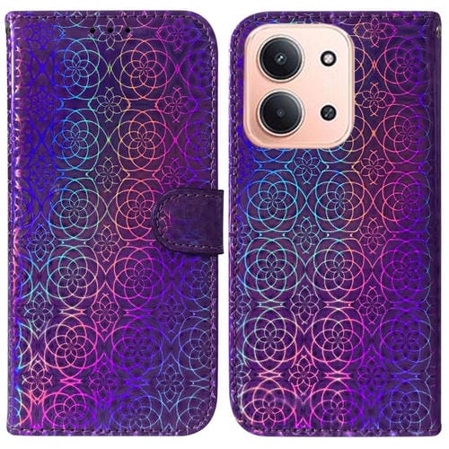 Funda de cuero con hebilla magnética para Redmi 15C 4G (173,1 mm) / Redmi 15C 5G (173,1 mm) (morado)